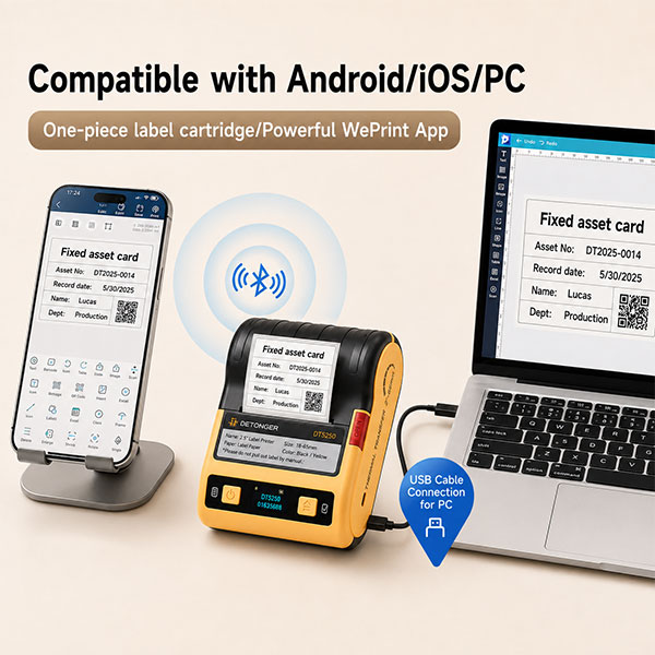 DT5250 Series PortableThermal Transfer Label Printer - Image 2