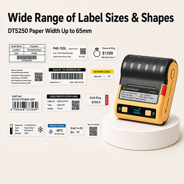 DT5250 Series PortableThermal Transfer Label Printer - Image 3