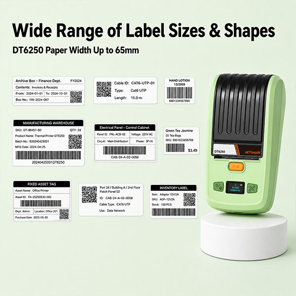 DT6250 Series Portable Thermal Transfer Label Printer - Image 2