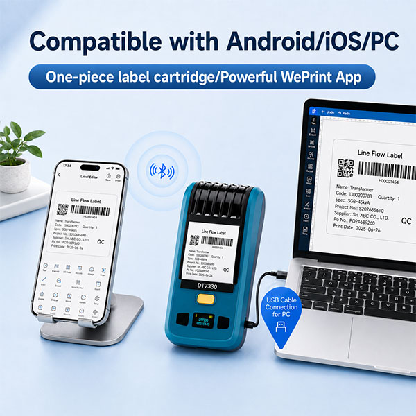 DT7330 Portable Thermal Transfer Label Printer - Image 2