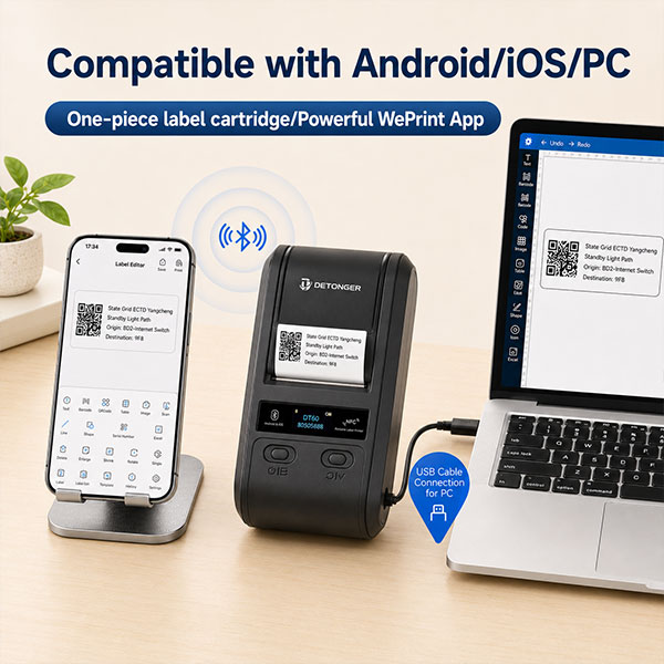 DT60 Series Portable Thermal Transfer Label Printer - Image 3